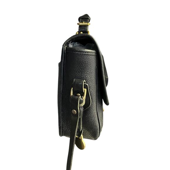 Vintage Dooney & Bourke All-Weather Leather Black Carrier Large Shoulder bag - Picture 7 of 14